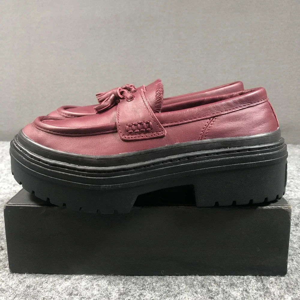 Converse Chuck Taylor All Star Lugged Heel Loafer Womens 7 Deep Bordeaux A14708C
